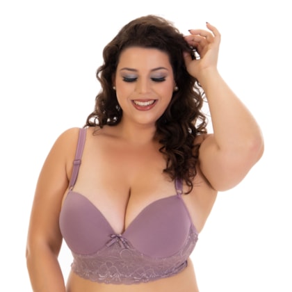 Sutiã Plus Size com Bojo e Palas Largas | R01 4401