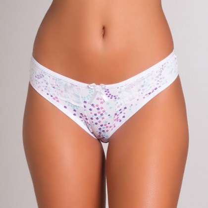 Tanga Conforto Estampada com Renda | Toya 1259 Tanga Conforto Estampada com Renda | Toya 1259