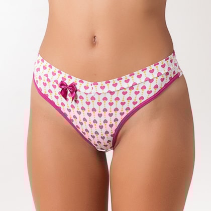 Tanga Fio com Cós Duplo sem Costura no Bumbum | Meig 1462 Tanga Fio com Cós Duplo sem Costura no Bumbum | Meig 1462