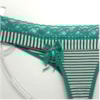 Tanga Fio Dental Listradinha com Renda | Amariles 1284