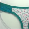 Tanga Fio Estampadinha com Lateral em Renda | Vanuza 5143