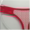 Tanga Fio Estampadinha com Lateral em Renda | Vanuza 5143