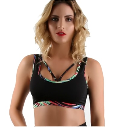 Top Fitness Sem Bojo Strappy Bra Tiras | tAlice